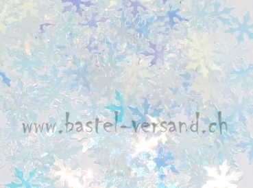 Streu Paillette Schneeflocke weiss irisierend 9mm
