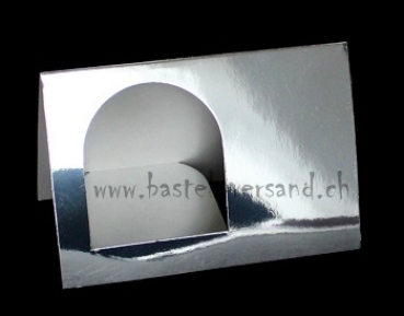 Tischkarte Aufsteller "Fenster" silber