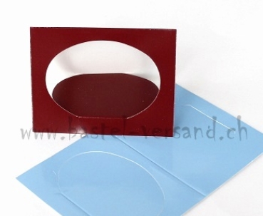 Tischkarte Aufsteller "Oval" (klein) hellblau (8Stk.)