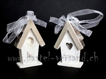 Vogelhaus weiss (2Stk.)