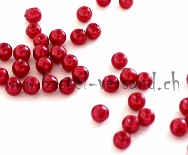 Wachsperle 4mm rot