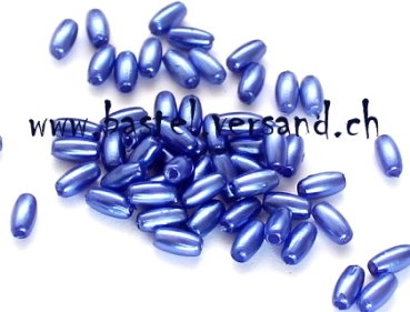 Wachsperle Reiskorn (Olive) 6 x 3mm marineblau