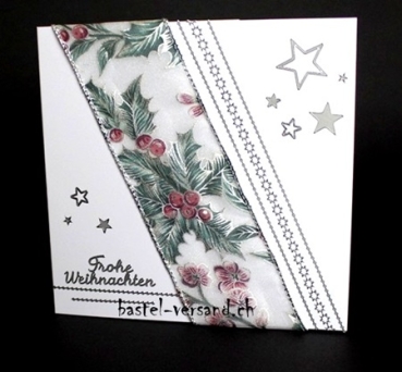 Weihnachtskarte Ilex "Frohe Weihnachten"