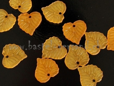 Acryl Anhänger Blatt 15mm orange