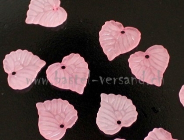 Acryl Anhänger Blatt 15mm rosa