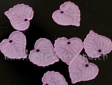 Acryl Anhänger Blatt 15mm lila