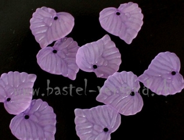 Acryl Anhänger Blatt 15mm violett