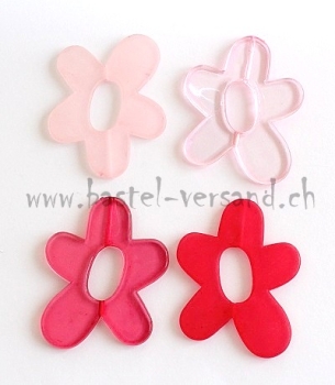 Acryl Blume rosa 6,5 x 5cm (8Stk.)