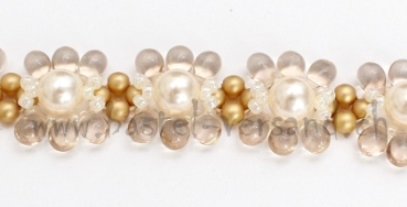 Preview: Armband "Blume" creme