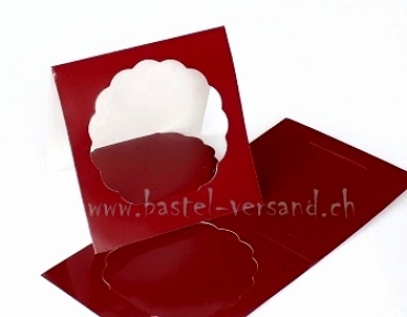 Tischkarte Aufsteller "Blume" dunkelrot