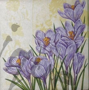 Serviette Krokus gelb