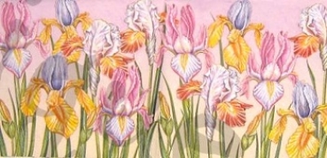 Serviette schwertlilien