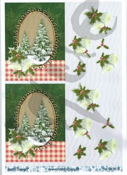 3D Schnittbogen schneebedeckter Tannenbaum