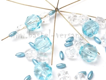 Bastelpackung Perlenstern B2 hellblau