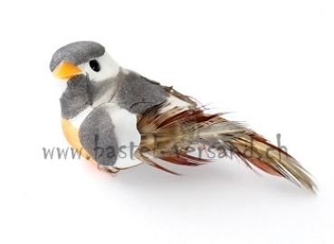 Vogel 6cm grau