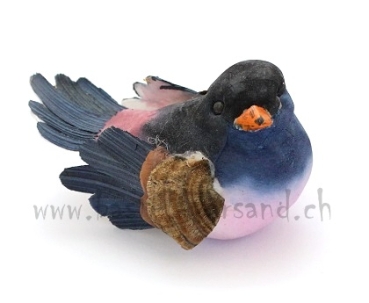 Vogel 7cm blau/rosa