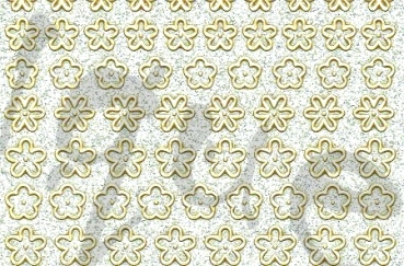 Preview: Sticker Blümchen Glitter (7048) gold