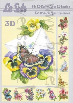 3D Schnittbogen Buch A5 Schmetterling