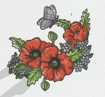 Preview: 3D Schnittbogen Mohn