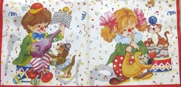 Serviette clown kinder