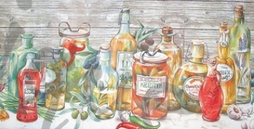 Serviette verschiedene öle