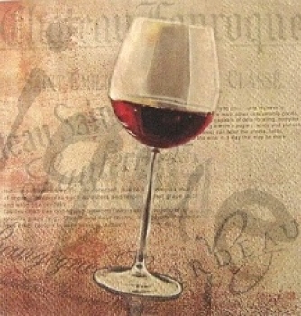 Serviette classic red wine