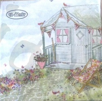 Serviette summerhouse in the garden