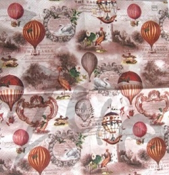 Serviette vintage ballons