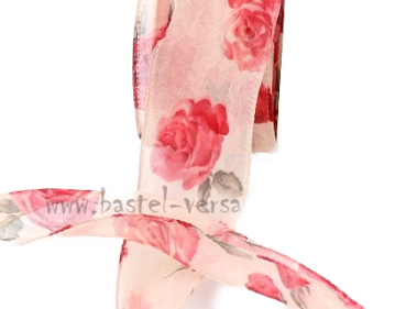 Preview: Dekoband 5cm Rosen