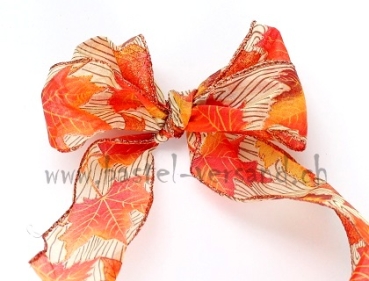 Dekoband 5cm Herbstblätter