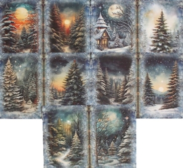 Designpapier Winterlandschaft