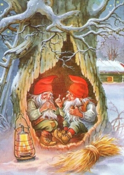 Diamond Painting Zwergli im Baum