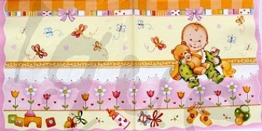 Serviette baby rosa