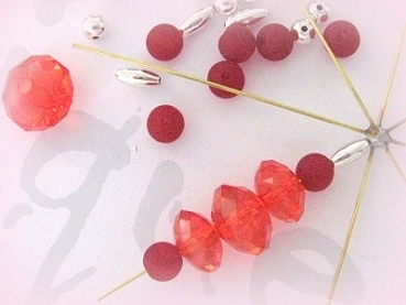 Bastelpackung Perlenstern E4 rot