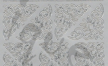 Preview: Sticker Ecken (1018) silber