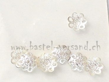 Preview: Perlkappe 8mm silberfarbig