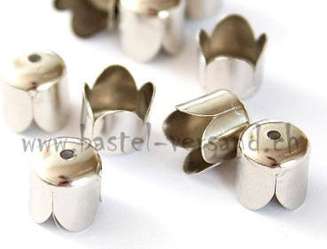 Endkappe 8mm silberfarbig