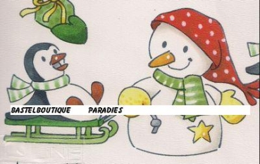 Preview: 3D Schnittbogen Schneemann und Pinguin