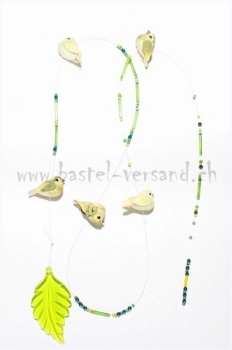 Preview: Girlande Vögel grün