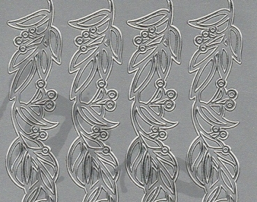 Preview: Sticker Girlande silber