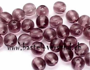 Glasperle 6mm rotviolett