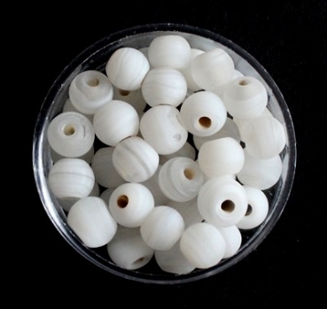Glasperle 6mm weiss