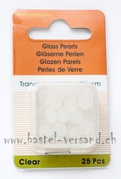 Glasperle 6mm weiss matt