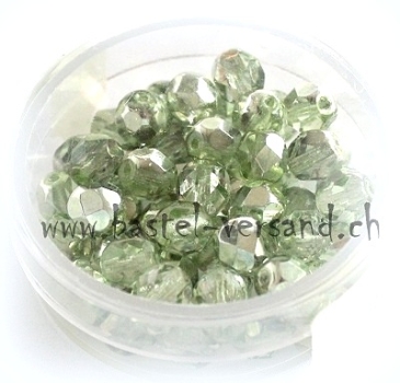 Glasschliffperle 6mm chrisolite