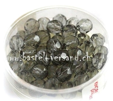 Glasschliffperle 6mm grau