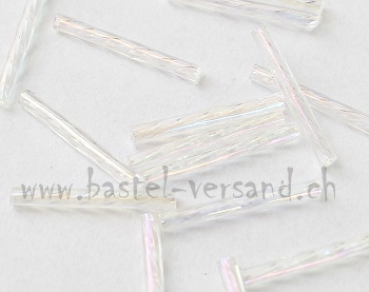 Preview: Glasstifte gedreht (twisted) 20mm irisierend