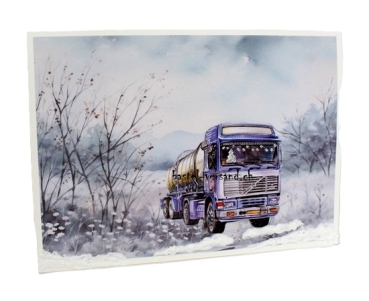 Karte Weihnachten LKW VOLVO