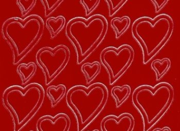 Preview: Sticker Herzen rot
