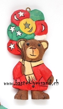 Holzbär mit Ballon