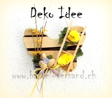 Preview: Holzschmetterling gelb